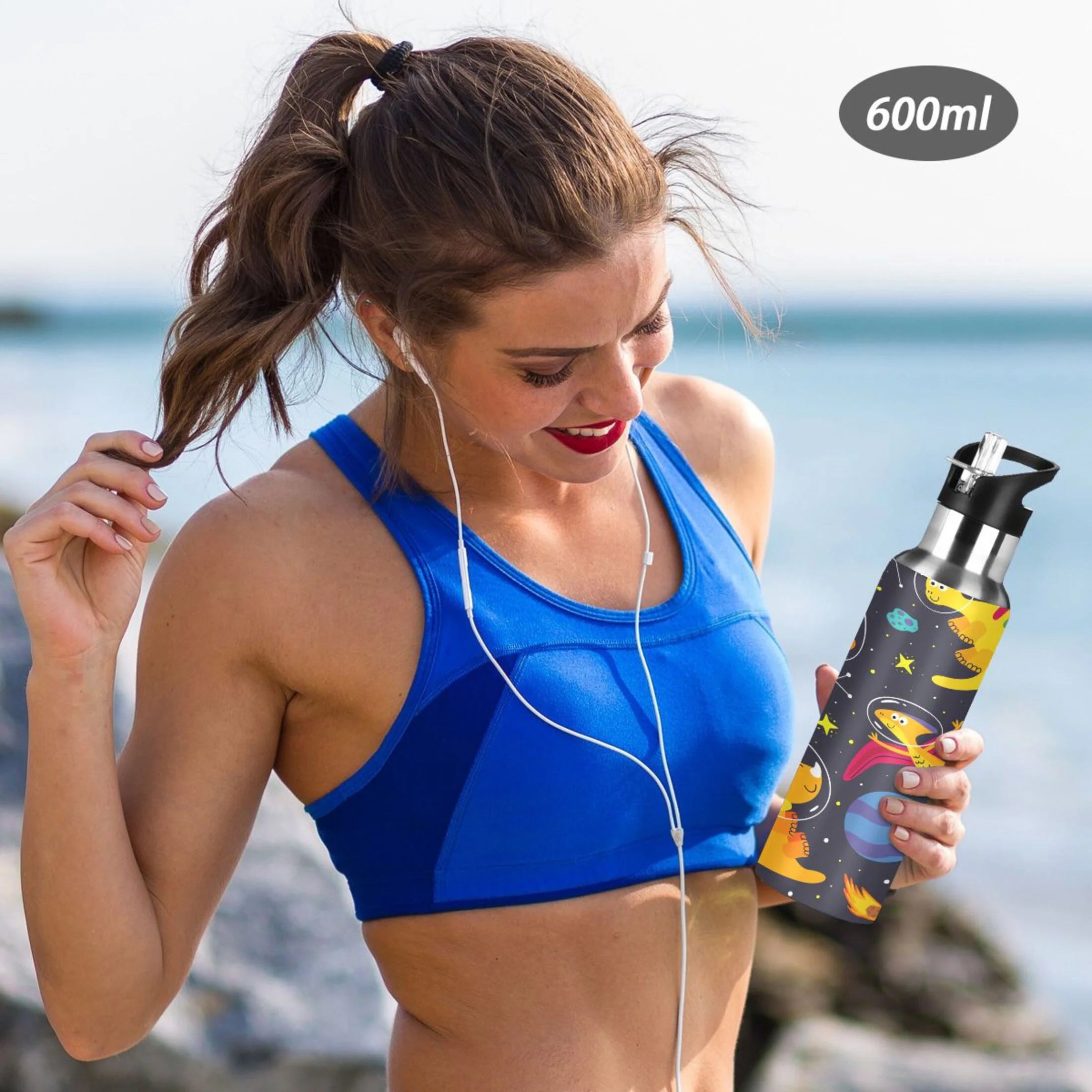 Stainless Steel Vacuum Insulated Water Bottle with Straw Lid 20 OZ P64158