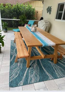 Gray Stain Backless Bench E34392