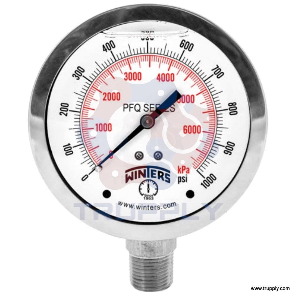 15000 Stainless Steel 4in Dial Pressure Gauge B701667