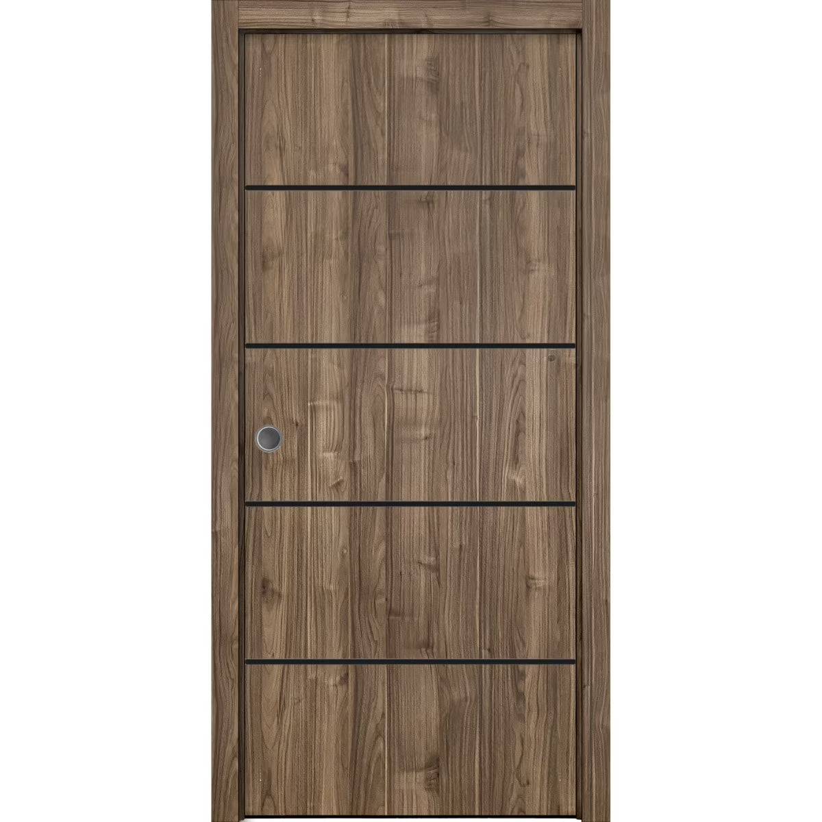 Sliding French Pocket Door 30 x 84 inches Solid Wood with Frosted Glass G202