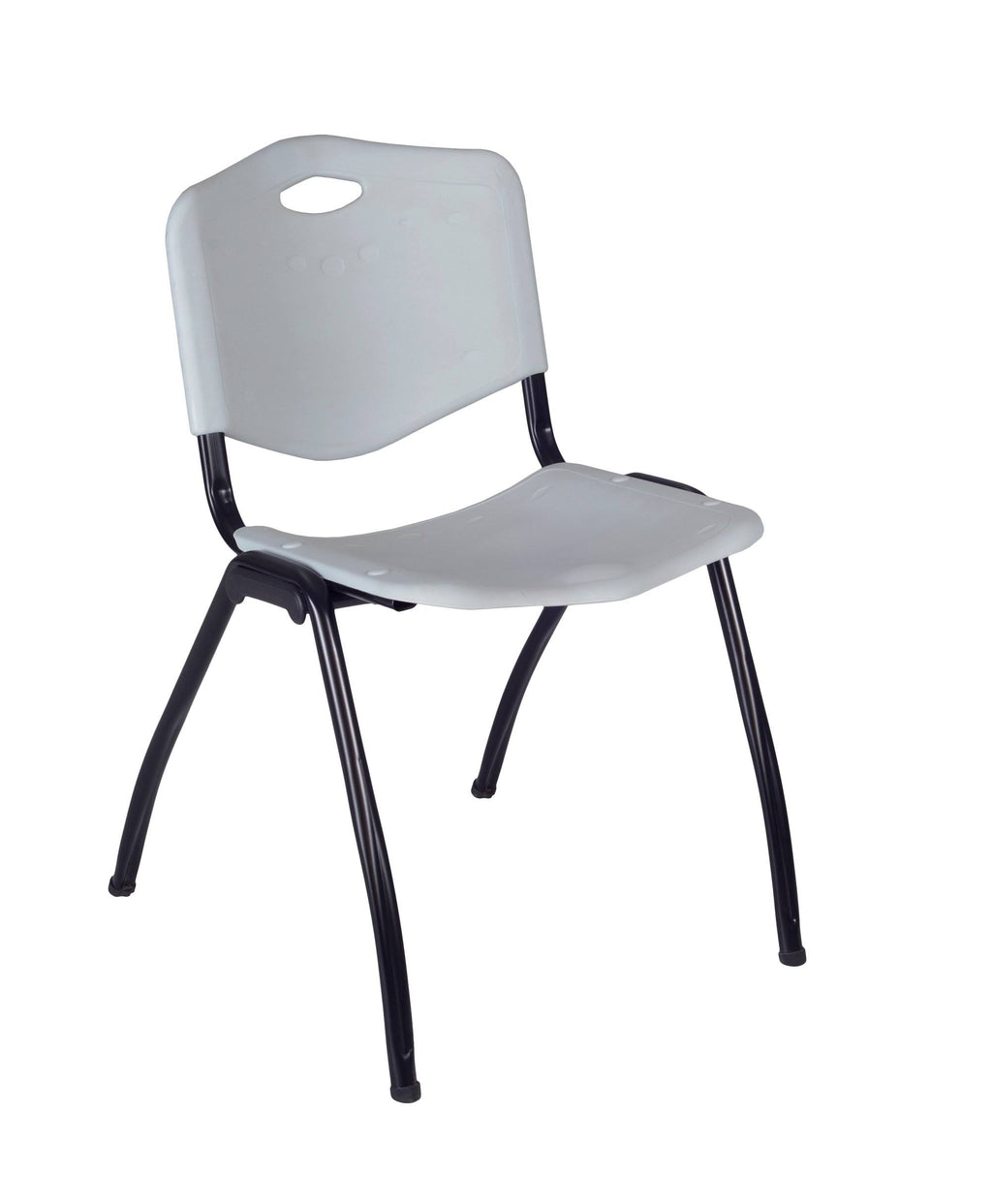 Mahogany Training Table & 2 Grey Stack Chairs D5939