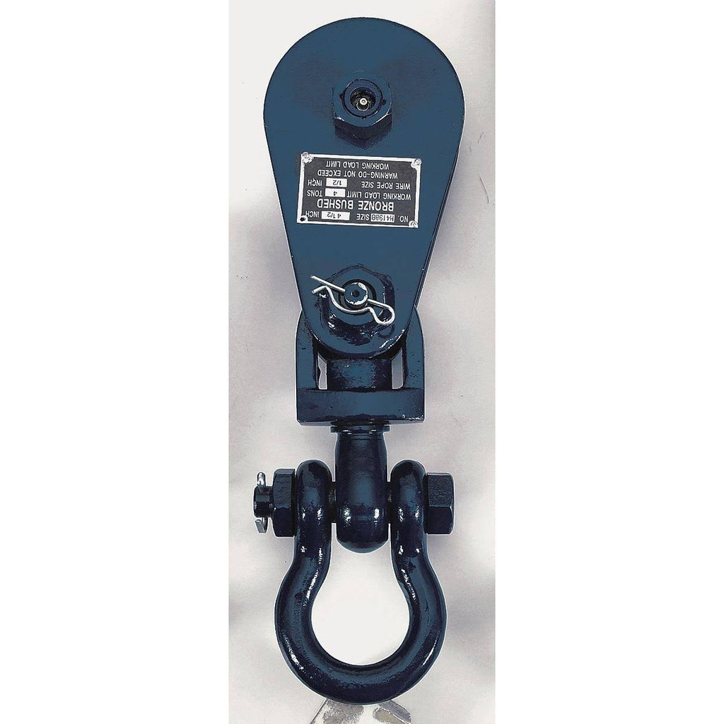 Snatch Block, Wire Rope, 1/2 in Max Cable Size, 8,000 R91044
