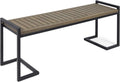 Gray Acacia Wood and Iron Bench C839
