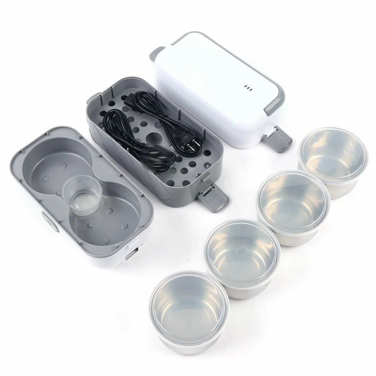 2 Layer Stainless Steel Electric Lunch Box Food Heater Rice Cooker X15957