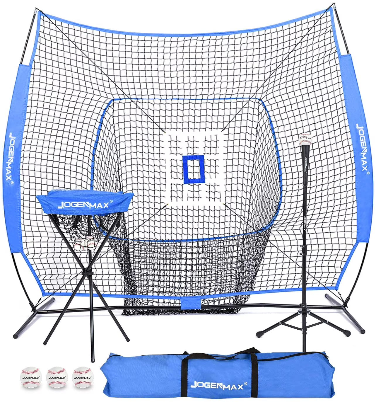 7x7 DLX Practice Net Baseball Softball Pitching Batting Training Equipment Set O969