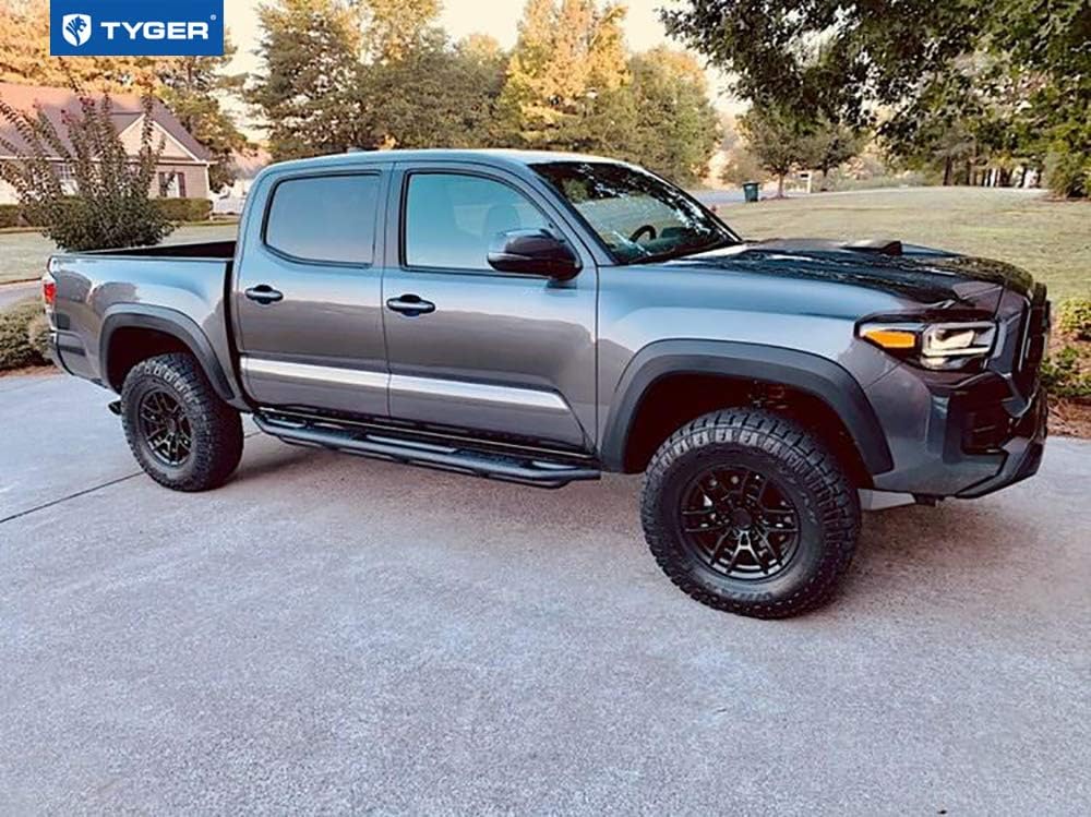 Textured Black Side Step Nerf Bars for Tacoma Double Cab X163