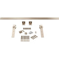 White Bronze Barn Door Hardware Set with 4' Track H1164