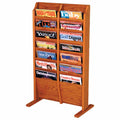 Medium Oak Wooden Magazine Rack Q572