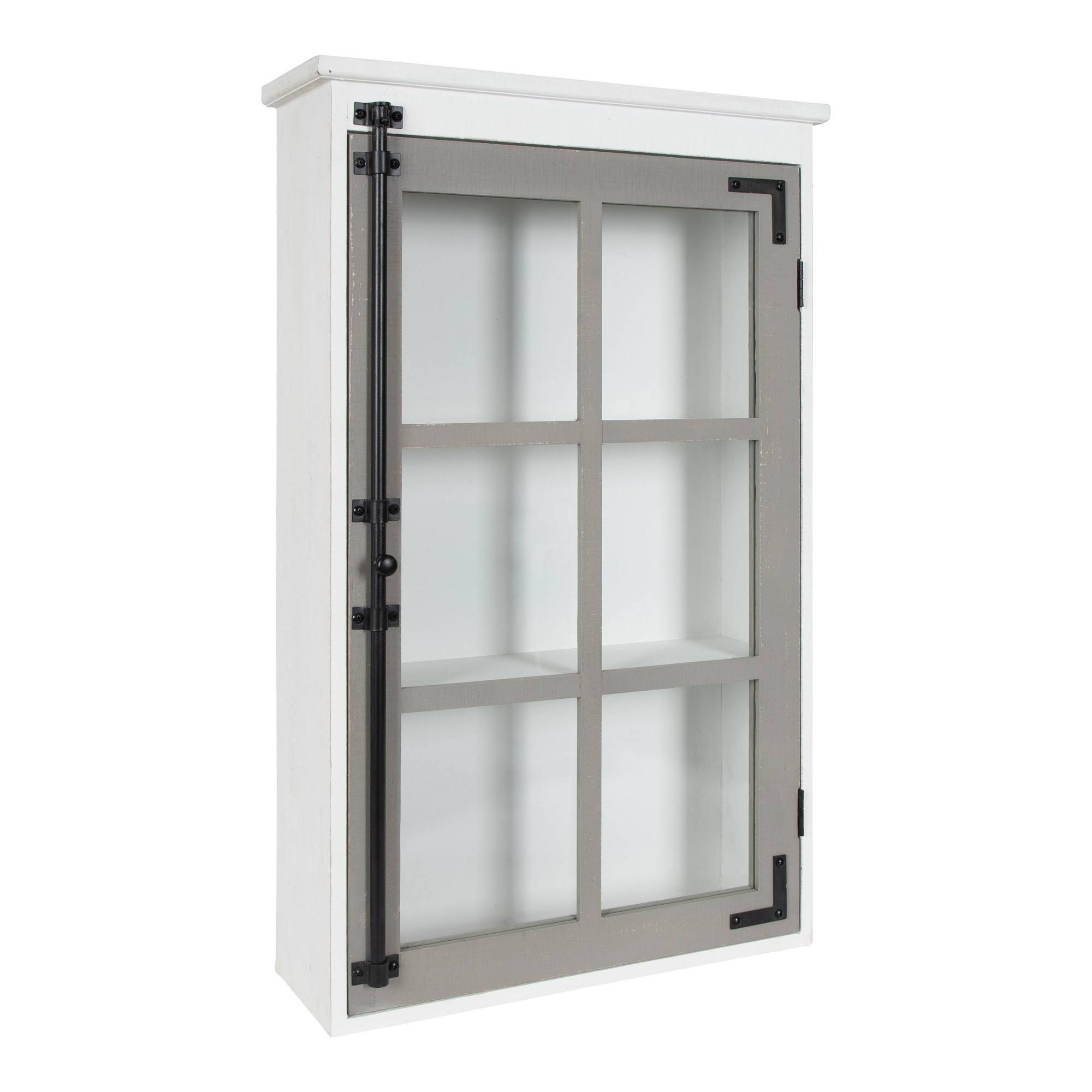 White/Gray Rustic Wall Cabinet M86928