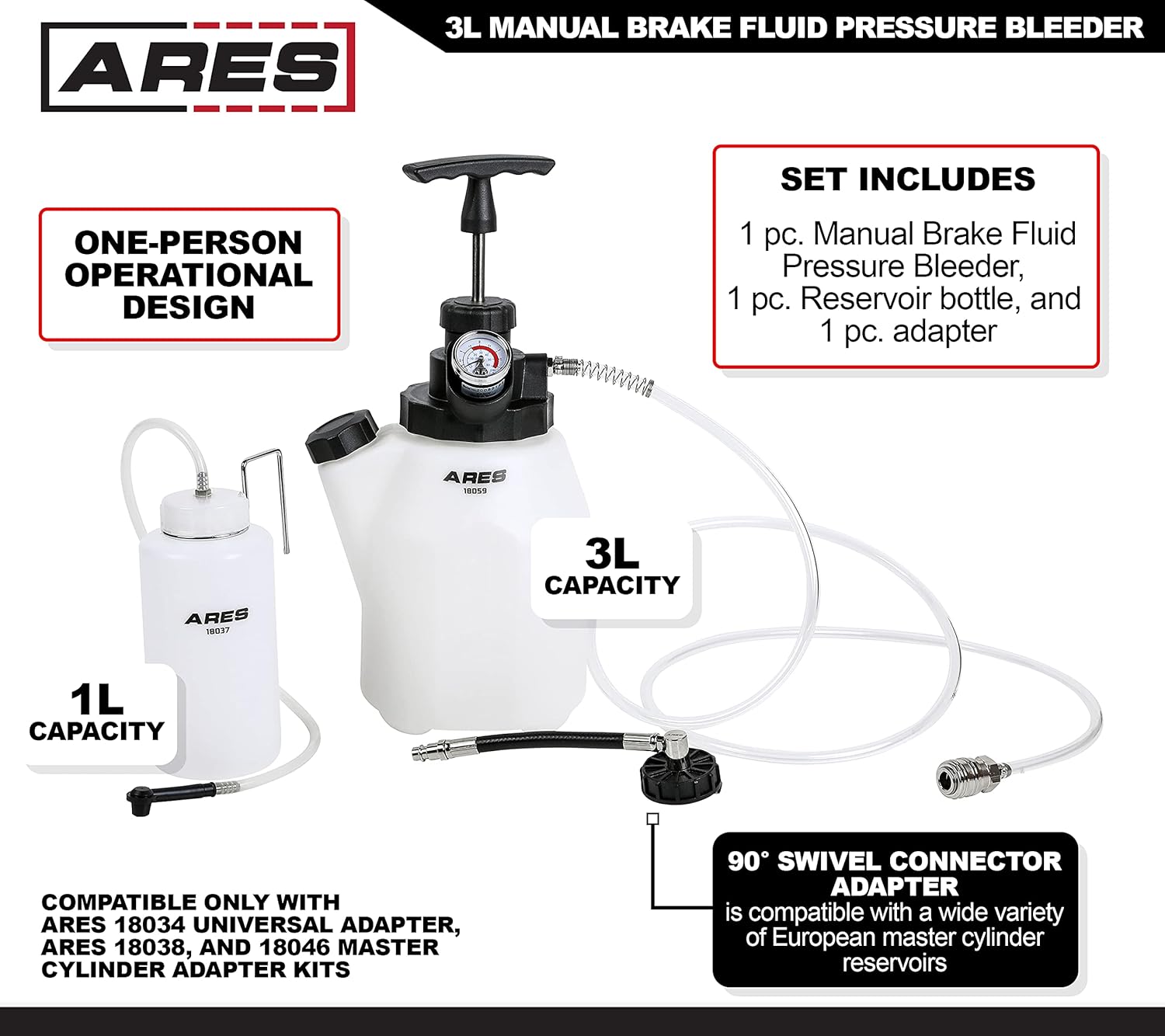Manual Brake Fluid Pressure Bleeder Set Q7331