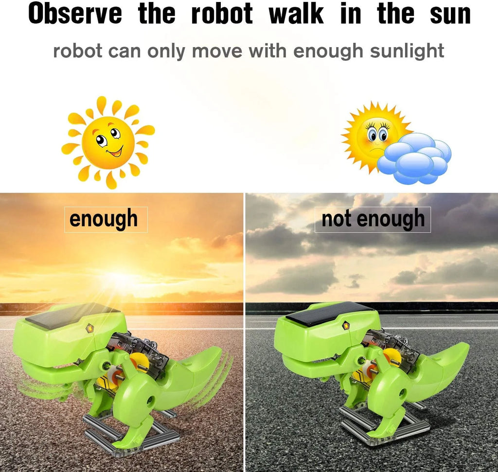 STEM Robots Building Educational Toys Science Kit 3 in 1 Solar Dinosaur Desk Robot with Manual Instructions and Piler X55915