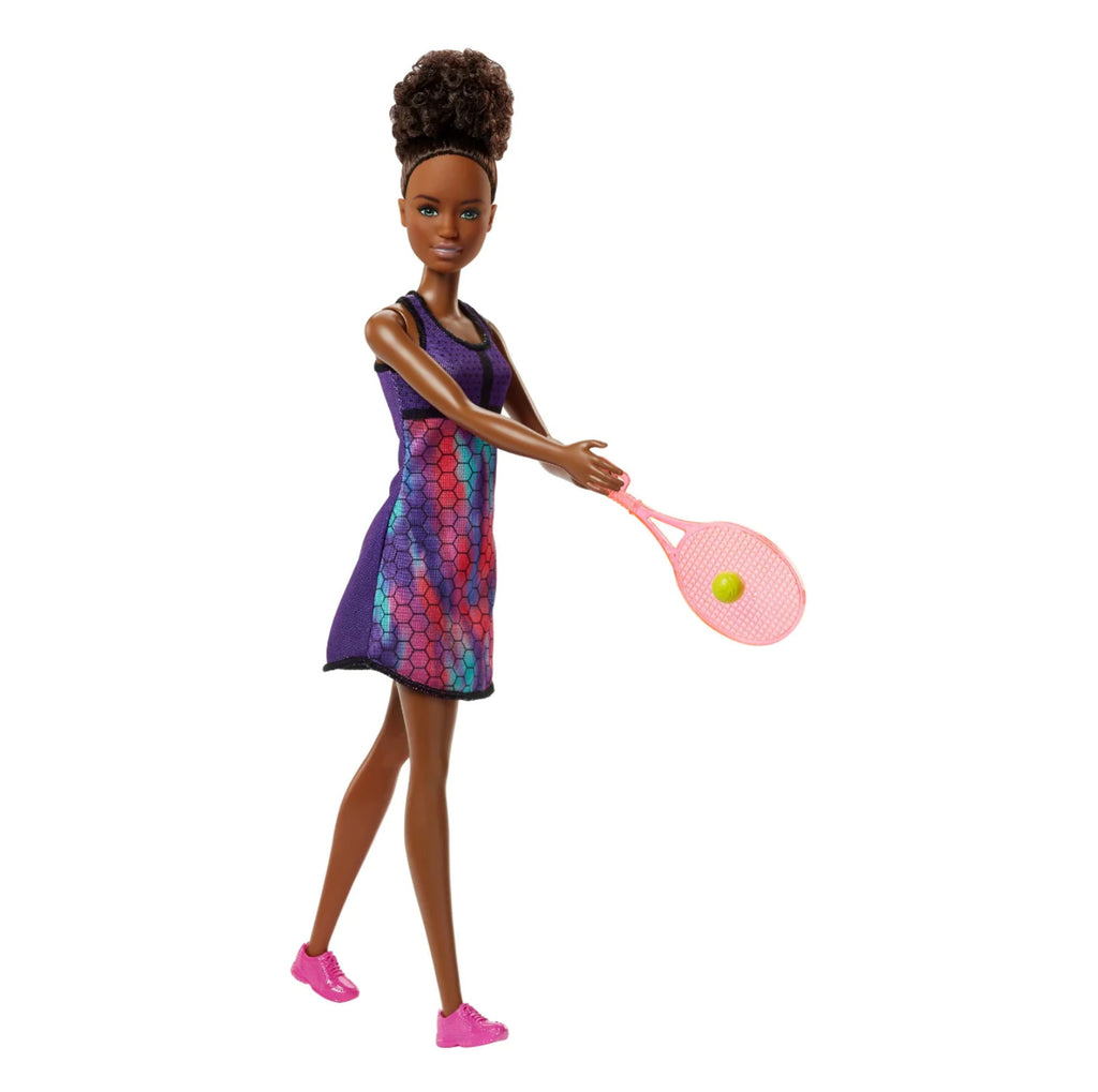 Barbie Tennis Player Doll with Brunette Hair, Tennis Racket & Ball T3703