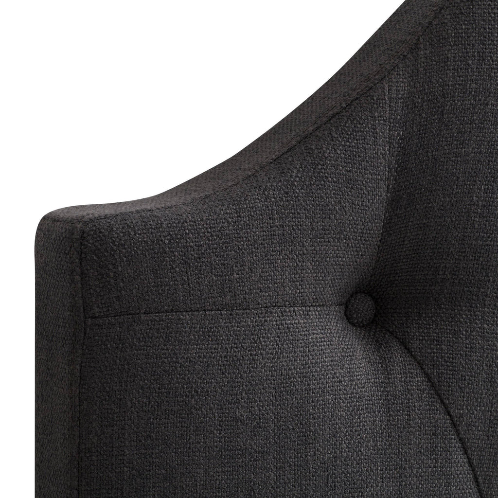 Tufted Light Gray Fabric Headboard G2368
