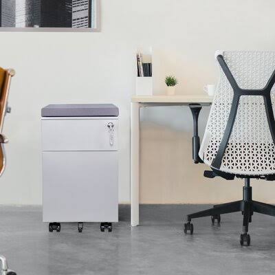 Silver 2-Drawer Vertical Filing Cabinet K550533