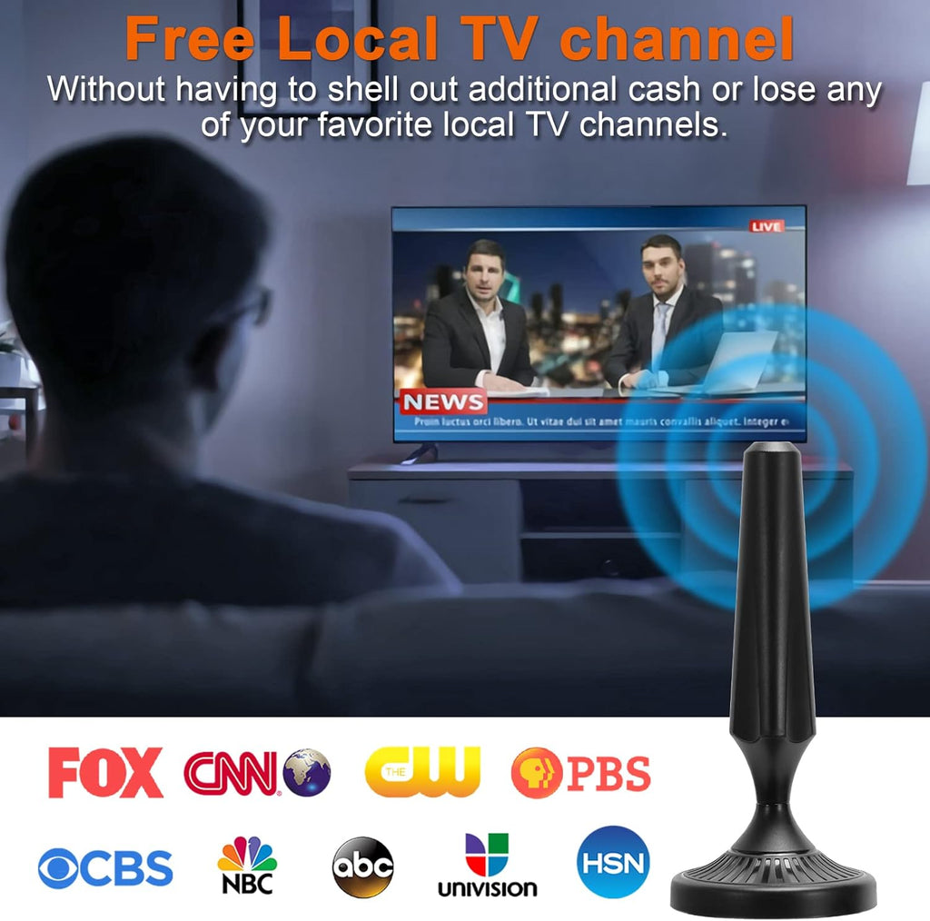 Indoor Amplified HDTV Antenna with 13.4ft Coax Cable and USB Power Adapter, Pack of 2 C661274