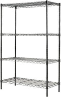 4-Shelf NSF Certified Steel Wire Shelving Unit, Black, Pack of 2 S6031