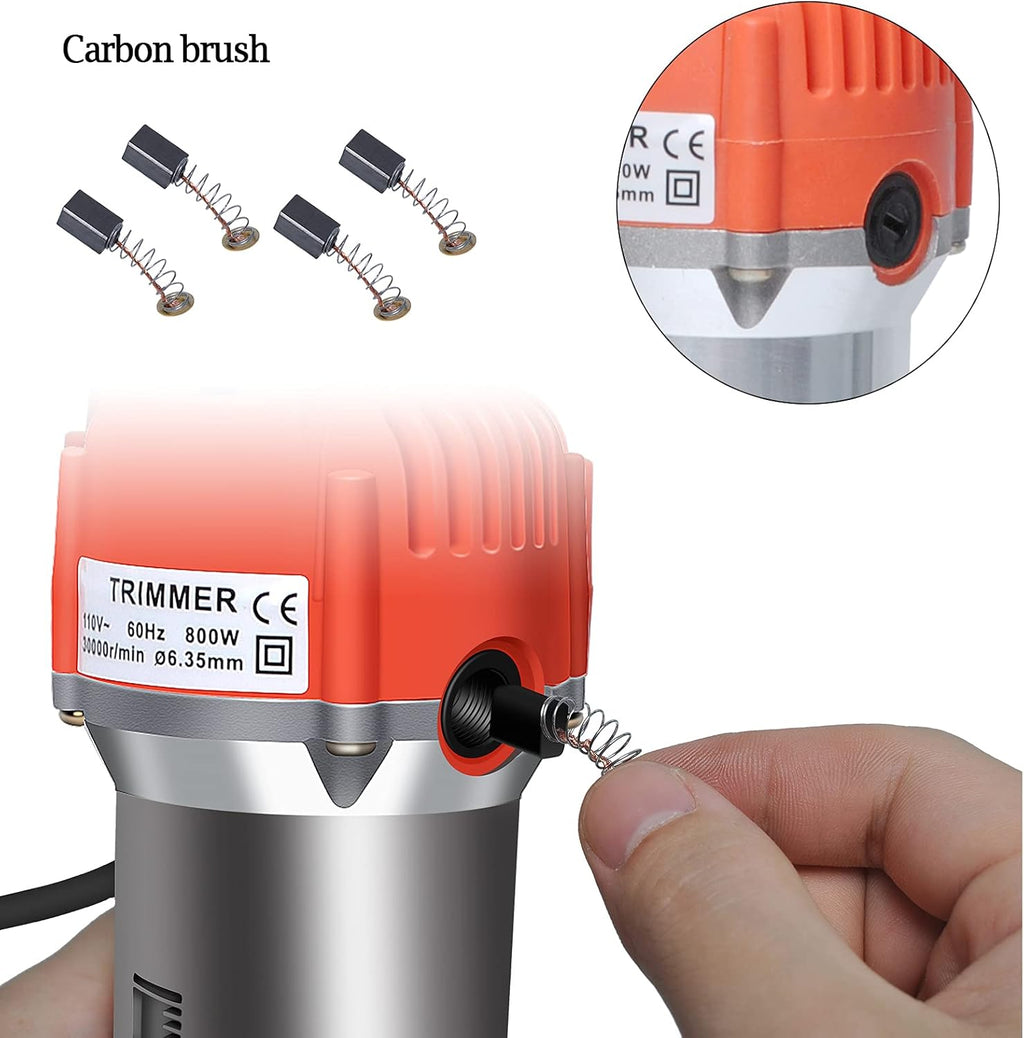 Wood Router Trimming Machine 110V 800W with 12 Pcs 1/4 Router Bits A164140