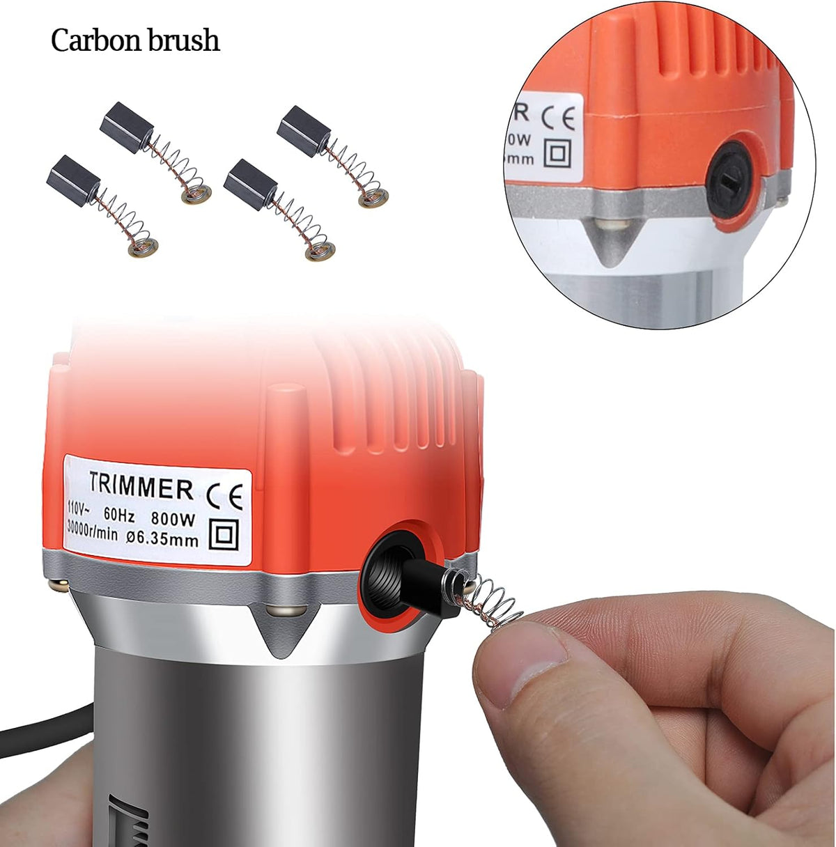 Wood Router Trimming Machine 110V 800W with 12 Pcs 1/4 Router Bits A164140