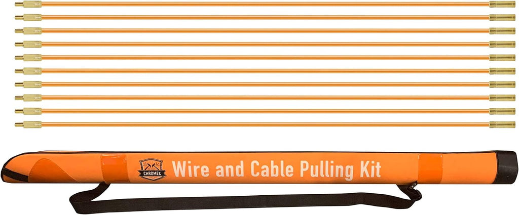 33 Foot Wire and Cable Pulling Kit with 19 Multi-function Attachments F712