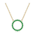 Emerald Pendant Necklace in 14K Yellow Gold J9980