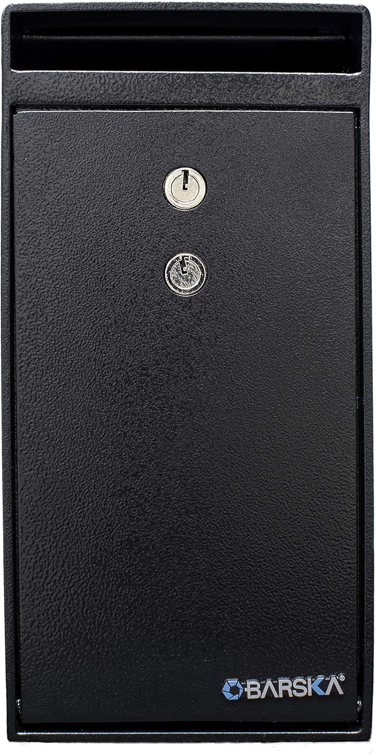 Steel Cash Drop Depository Safe Box 12 in x 9 in x 6 in K605524