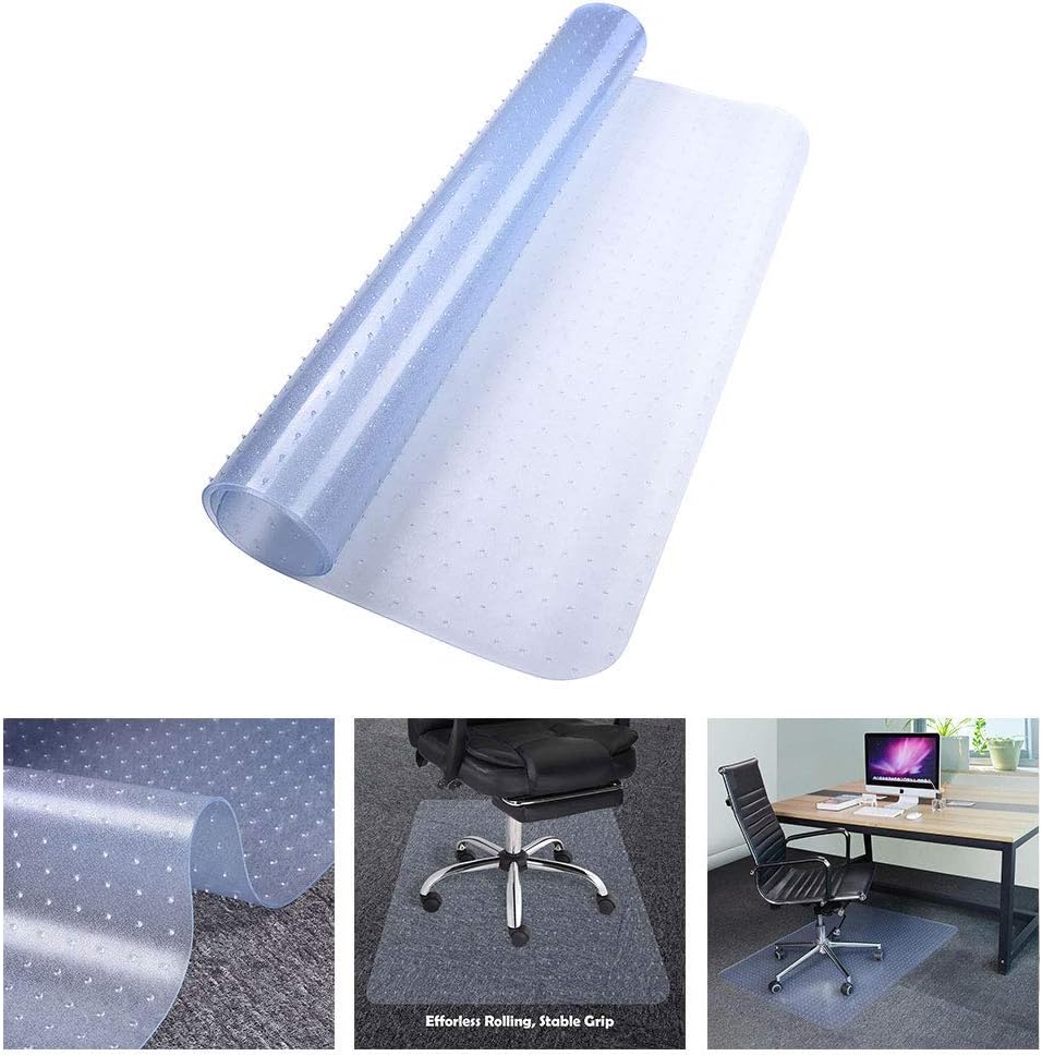 PVC Floor Protector Desk Chair Mat for Carpets 48x36 B454686
