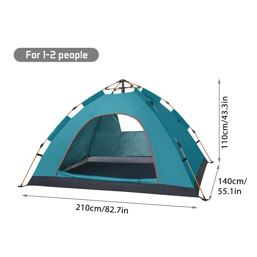 Portable Instant Camping Tent for 1 2 People, Water Resistant Pop Tent E490621