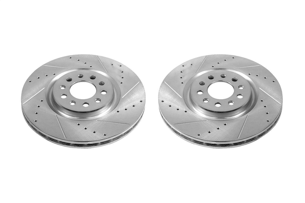 Drilled and Slotted Front Brake Rotors Z316