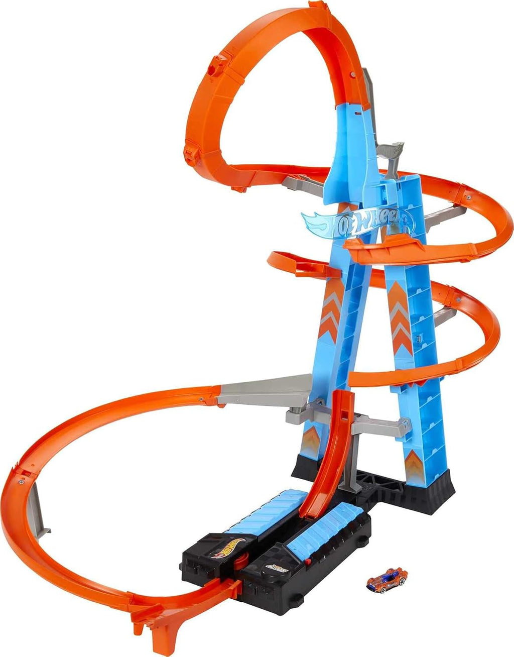 Hot Wheels Sky Crash Tower Track Set with Motorized Booster S96840