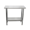 36x22 x 18x22 Stainless Steel Work Table with Galvanized Under Shelf N341