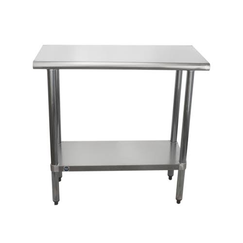 36x22 x 18x22 Stainless Steel Work Table with Galvanized Under Shelf N341