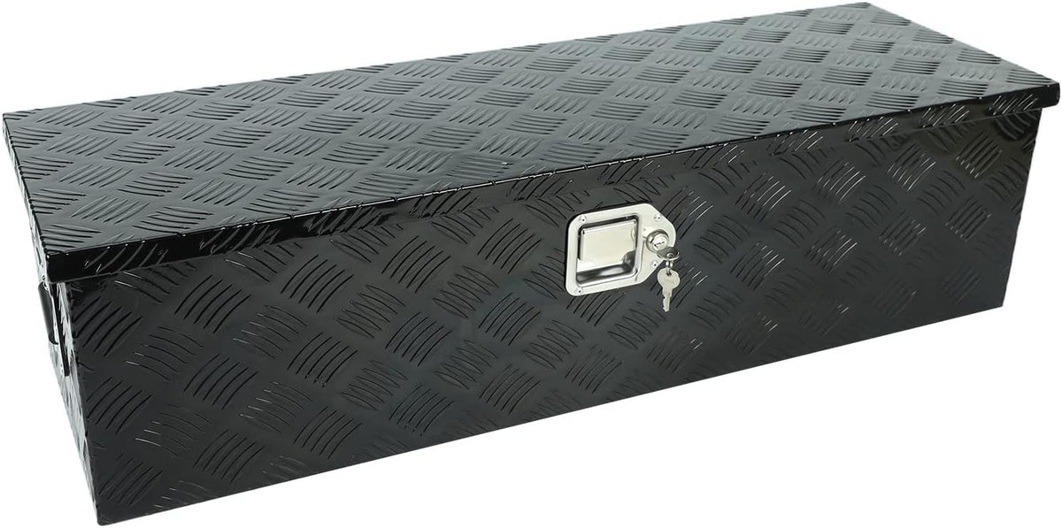 Black Aluminum Underbody Tool Box 30X13X10 Inch S647812