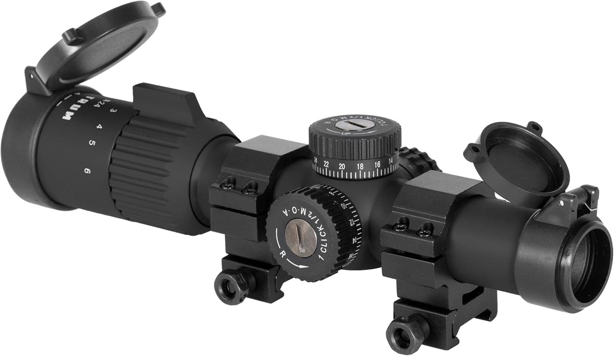1-6x24 First Focal Plane Rifle Scope with Illuminated BDC Reticle L161623
