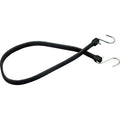 Black Rubber Tie Down Strap 19 inch by 18mm Zinc Plated Metal S Hook Bulk Case of 10 U4269