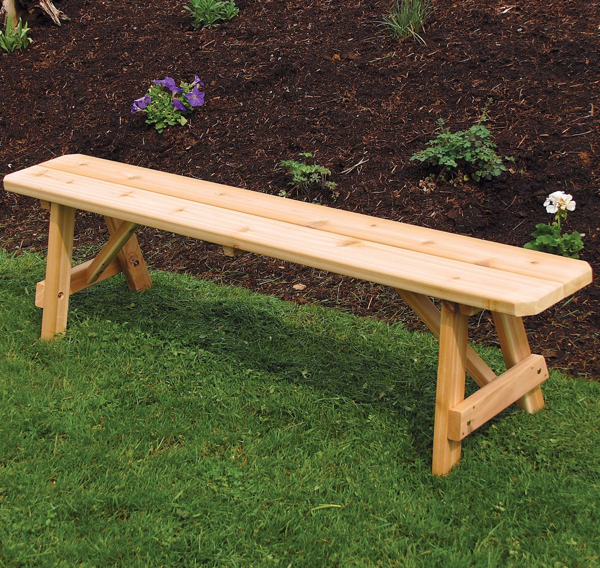 Gray Stain Backless Bench E34392