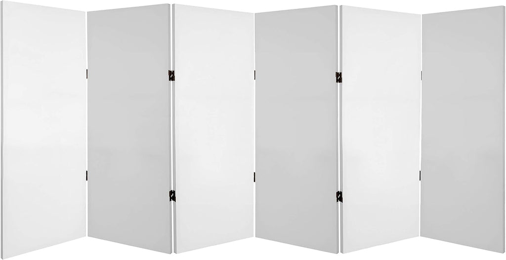 White 4 Panel Canvas Room Divider D648