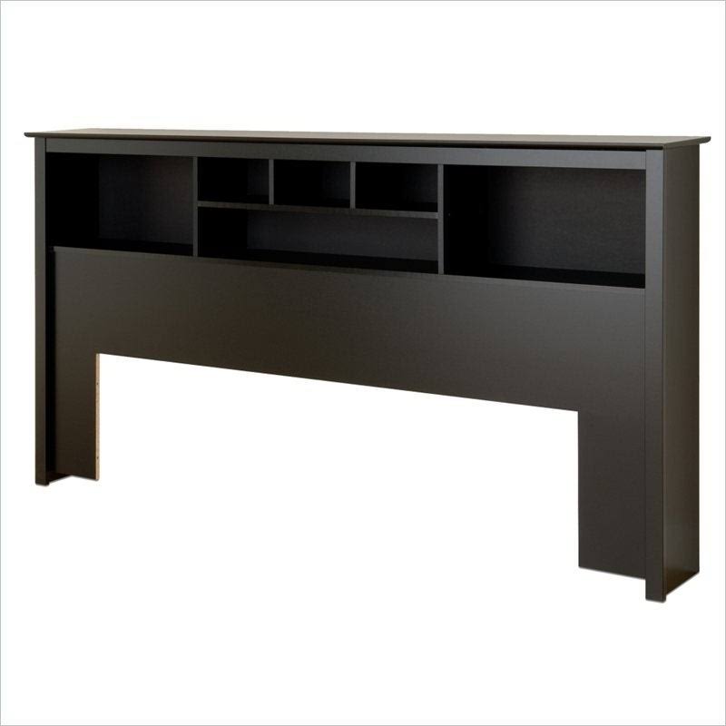 Black Wood King Size Bookcase Headboard Z9873