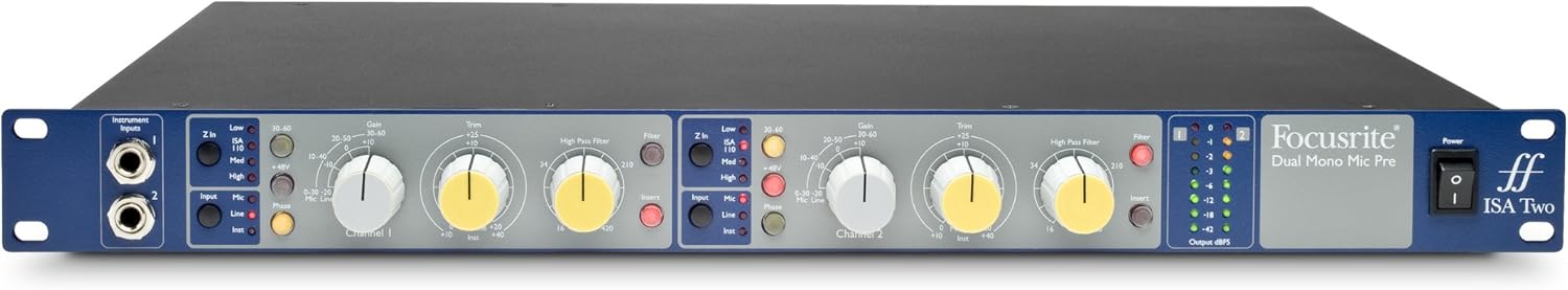 Dual Mono Transformer-Based Microphone Preamplifier B275