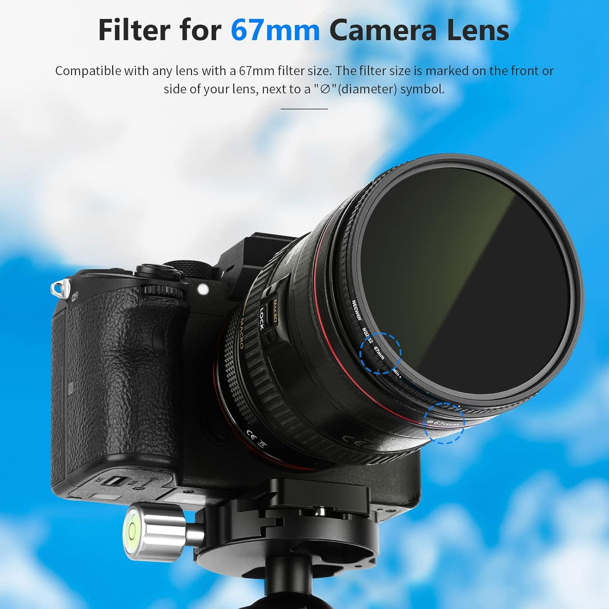 67mm Variable Fader ND Filter ND2 to ND32 (1-5 Stop) Ultra-Slim Weather-Sealed Pack of 2 S371190