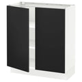 White Base Cabinet with Shelves and 2 Doors W24678