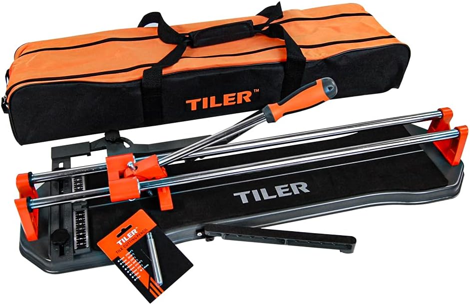 24 Inch Manual Tile Cutter with Aluminum Cutting Wheel and Carry Bag Q8513