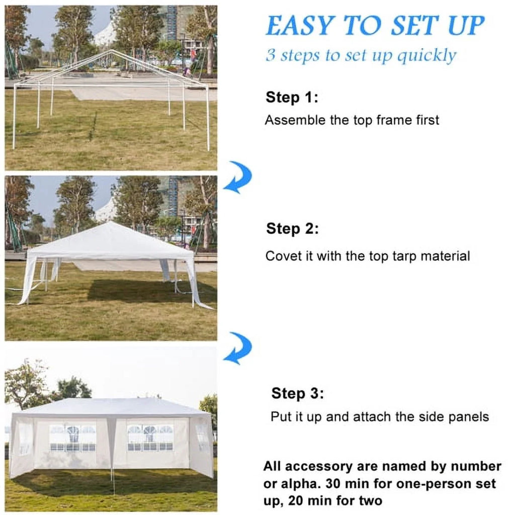 3 x 9m Waterproof Tent with Spiral Tubes Q730373