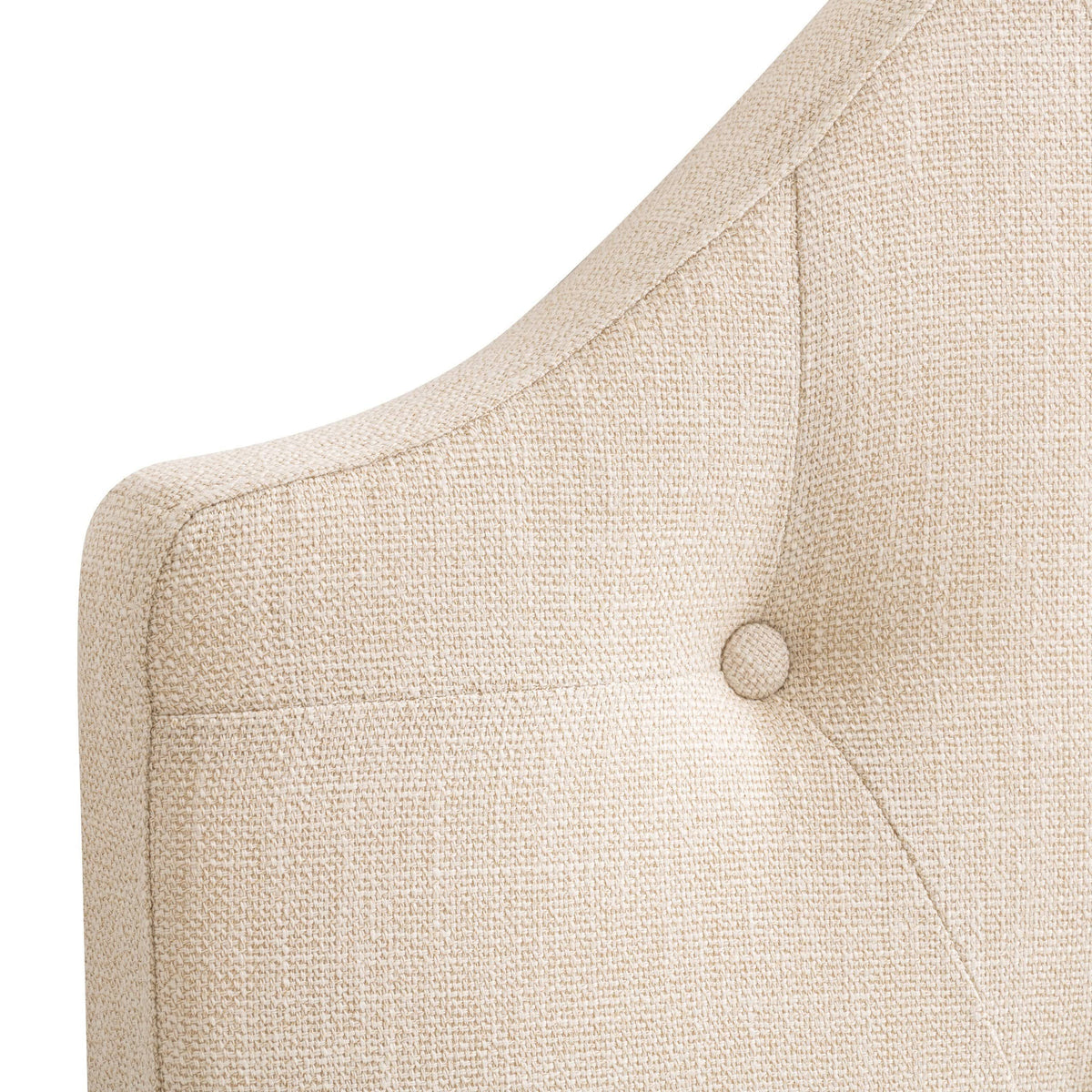 Tufted Light Gray Fabric Headboard G2368