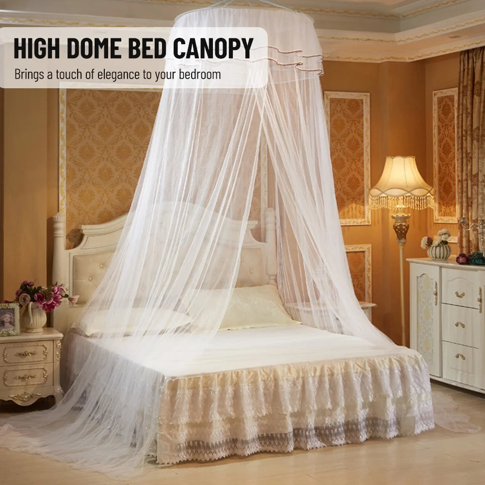 White Lace Bed Canopy L3211