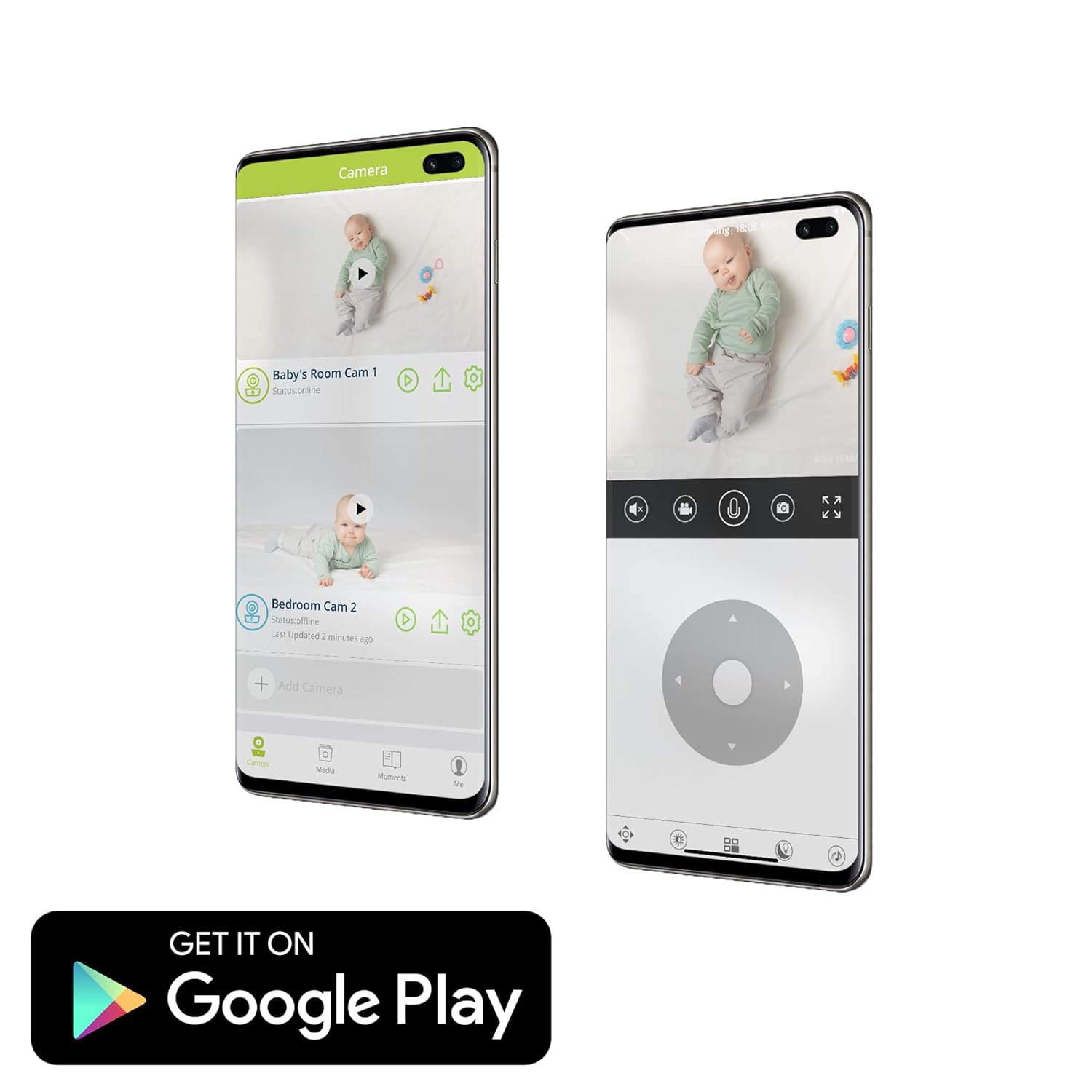 Smart HD Baby Monitor with Pan-and-Tilt A190