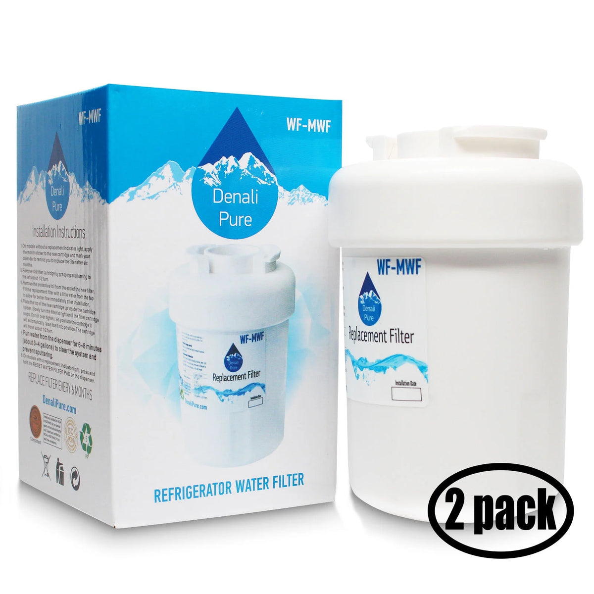 2-Pack Replacement Refrigerator Water Filter G78494
