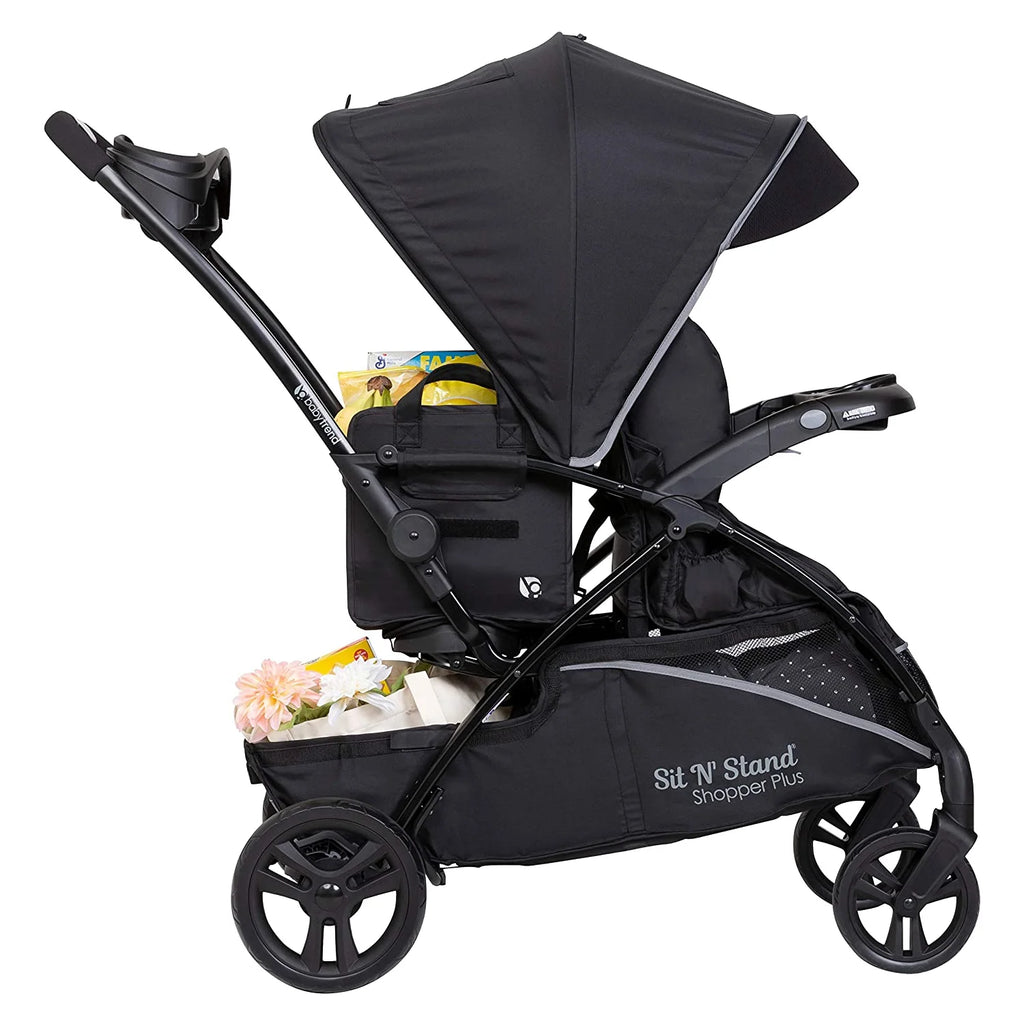 Sit N Stand 5-in-1 Shopper Plus Stroller, Black D202