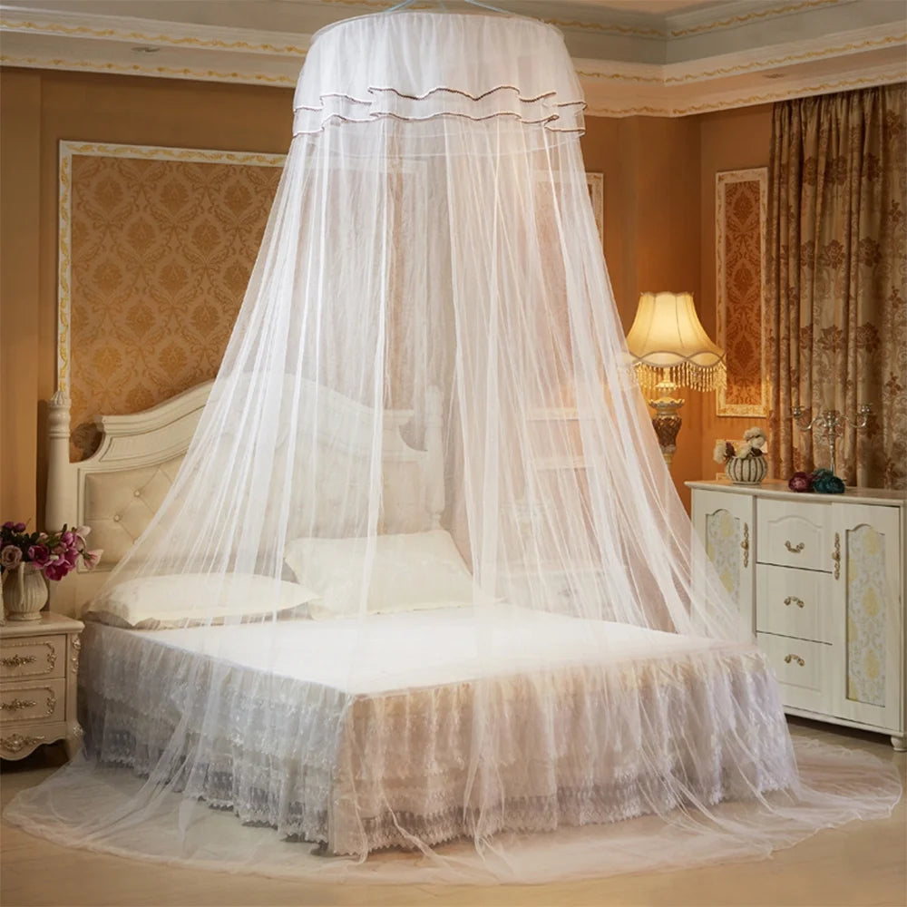 White Lace Bed Canopy L3211