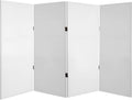 White 4 Panel Canvas Room Divider D648