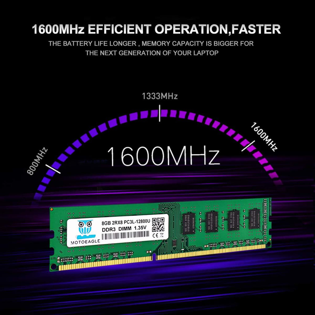 16GB Kit (2x8GB) DDR3L-1600 UDIMM Non ECC Unbuffered Desktop Memory X6800